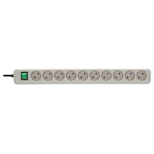 Brennenstuhl Eco-line 10 Soketli 3 Metre Kablolu Çocuk Korumalı Ip20 Lisanslı Priz Beyaz