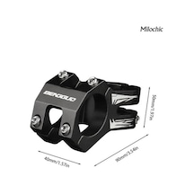 Artfulabode Yükseltici Siyah Sap Musluk Kısa Gidon Dağ Bisikleti Aksesuarları 31.8 Hc Siyah