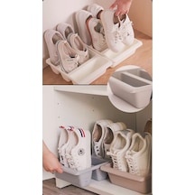 Roma 3 Bölmeli Dikey Ayakkabı Rampası Ayakkabı Terlik Kutusu Düzenleyici