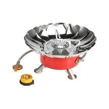 Lixada Rüzgar Geçirmez Piezo Ateşlemeli Gazlı Ocak Açık Hava Pişirme G Gümüş