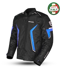 Scudo Roma 4 Mevsim Erkek Motosiklet Ceketi Siyah/mavi