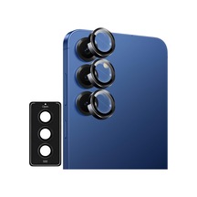 Samsung Galaxy S25 İçin Kolay Kurulum Aparatlı Kamera Lens Koruyucu 9h Temperli Cam Hd Görüntü Darbelere Karşı S25 Koruyucu Alüminyum Alaşım Çerçeve S25 Kamera Koruyucu Siyah