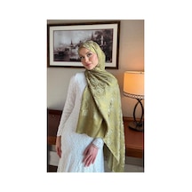 Ardün Hijab Halka Desen Pamuklu Şal Yağ Yeşili Şık Ve Modern Tesettür Şal Haki - 936527278 Haki