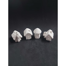 Dekoratif Kış Evi 4 lü Set