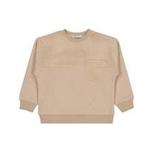 Civil Boys Peluş Garnili 2-5 Yaş Sweatshirt - Kahverengi Açık Kahverengi