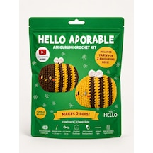 Bakgelal Hello Adorable Amigurumi Arı Yapım Kiti 2 Adet Bff Kendin Yap Hobi Seti, Türkçe Anlatımlı