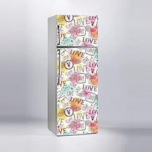 Buzdolabı Sticker Kaplama Dolap Kaplama Etiketi Love Aşk Diğer