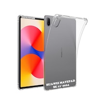 Huawei Matepad Se 11 İnç İle Uyumlu Kılıf, Şeffaf, Köşe Korumalı, Crystal Clear Silikon Kapak, Arka Kapak