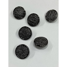 Metal Düğme/hırka Yelek Boyu/ 6 Lı Set/1,8 Cm/jx23/antrasit