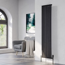 Bella Serisi Siyah Alüminyum Radyatör Yükseklik 1600 Mm Genişlik 758 Mm 13 Dilim