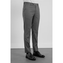 İmza Siyah - Bej Yan Cep Kendinden Desenli Comfort Fit Classic Pantolon 1003255177