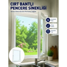 Şeffaf File Yapılı Cırt Bantlı Pencere Sinekliği Pratik Kullanım Çok Renkli
