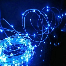 9 Metre Parlak Canlı Mavi Işık Micro Dökme Led Ultra Su Geçirmez Mavi Pilli Led Işık Sabit Yanar Mavi