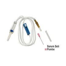 Veteriner Serum Seti Pembe Uçlu 50 Adet
