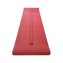 Rebuwo Çift Çizgi Tasarımlı Tpe Yoga Pilates Matı 6mm Kaymaz Hafif Taşınabilir - Bordo Bordo