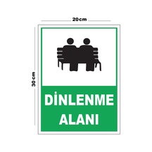 Metal Dinlenme Alanı 20cm X 30cm A4 Büyüklüğünde Uyarı Levhası Yönlendirme Tabelası