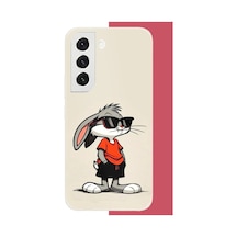 Samsung Galaxy S22 Uyumlu Bagsbuny 1 Baskılı Silikon Kılıf Renkli