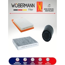 Wöbermann Vw Polo 1.4 TDI Filtre Bakım Seti 2014-2017 3'lü Karbonlu