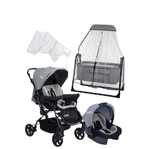 Tommy Baby Luna 4'lü Set Puset Beşik Yağmurluk ve Bebek Arabası