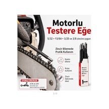 Algarıde Eng Motorlu Testere Eğe Seti 12'li 5.2 Mm 14/64" 3/25 Ve 3/8 Ayak Zincirler Yuvarlak Eğe