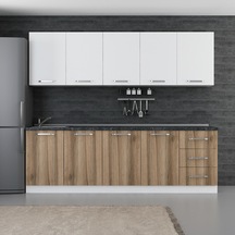 Minar 250 Cm Mutfak Dolabı Beyaz Dore 250-D2 Beyaz