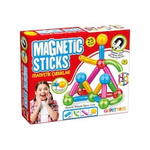 25 Parça Manyetik Çubuklar Ve Toplar Stem Oyuncağı