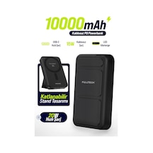 Fulltech Fp53 10000mah Magsafe Uyumlu Kablosuz Powerbank 20w Pd Hızlı Şarj 15w Manyetik Kablosuz Ş Siyah