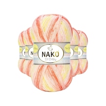 5 Adet Mini Batik Bebe El Örgü İpi Turuncu Sarı 32430