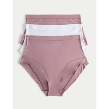 Marks & Spencer 3'lü Flexifit Full Brief Külot T61005390F Pembe