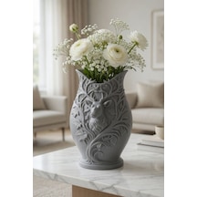 3d Baskılı Geyik Desenli Dekoratif Vazo 15 Cm Gri 3d Baskılı Geyik Desenli Dekoratif Vazo 15 Cm Gri