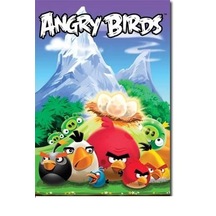 Pasta İçin Resim Baskısı Angry Bird Yenebilir A 4 Pasta Baskısı Çok renkli