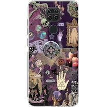 Redmi Note 9 Uyumlu Hallowen Cadılar Astroloji Baskılı Silikon Kılıf Renkli