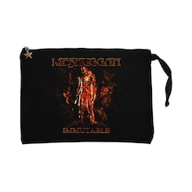 Meshuggah Immutable Siyah Clutch Astarlı Cüzdan / El Çantası Siyah