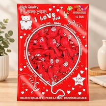 I Love You Seni Seviyorum Balon 100'lü Çok Renkli