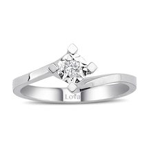 Lova 0,50 Karat Efektli Pırlanta Tektaş Yüzük - 1070094 Lova 0,50 Karat Efektli Pırlanta Tektaş Yüzük - 1070094