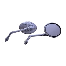 Motolider Ayna Takımı Oval Nikel Kartallı Chopper