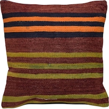 Zehra Abla Halı Yeni El Dokuma Dekoratif Kilim Kırlent Yastık Kılıfı 6487 Çok Renkli