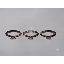 Zerafetsaç 3'lü Avantaj Paketi Kahverengi Mermer Desenli Oval Mandal Toka - Gold Detaylı Saç Tokası Seti Kahverengi-gold