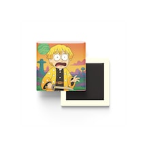 Zenitsu Agatsuma - 9x9 Cm Baskılı Kare Buzdolap Magneti