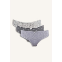Defacto 3lü Slip Külot G8538ax26spgr93 Gri-gr93
