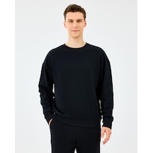 Skechers M Essential Crewneck Sweatshirt Erkek Siyah Sweatshirt S2610015-3817 Siyah