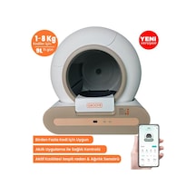 Groove Ti+ 65l Wi-fi Otomatik Akıllı Kedi Tuvaleti Kahverengi Ultra Sessiz+app Kontrol+akıllı Sensör+uv Filtre