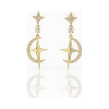 14k Gold Plated Moonlight Drop Küpe