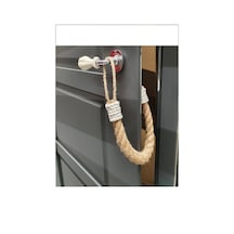 Kapı Stopu - Otantik Beyaz Jüt Halat Kapı Stopu - Door Stopper