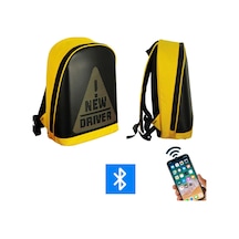Led Ekranlı Motorsiklet Çantası Bluetooth App Kontrollü Okul Sırt Çantası Gift Yazı Resim Pixell Sarı