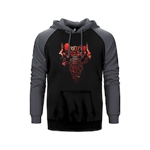 Bullet For My Valentine Rose Gri Renk Reglan Kol Kapşonlu Sweatshirt Gri