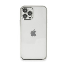 Apple İphone 12 Pro Kılıf Razer Lensli Silikon - Gümüş 0.2M-Çok Renkli