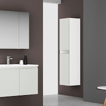 Orka Terme 35 Cm Beyaz Banyo Boy Çamaşır Dolabı Beyaz