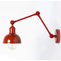 Riolight Modern,vintage,rustik Bordo 1xe27 Duylu Metal Hareketli Başlık Akrobat Duvar Aplik Bordo