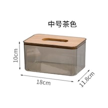 Orta Kahverengi-iskandinav Basit Yaratıcı Şeffaf Doku Kutusu Ev Oturma Odası Kağit Kutu Yüz Kağıt Restoran Masa Peçete Saklama Kutusu